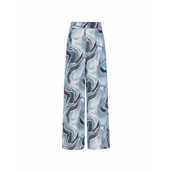 ヴィルブレクイン レディース 心地よいズボン下 ボトムス Printed wide-leg trousers Blue