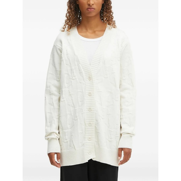 フィオルッチ レディース カーディガン アウター Buttoned textured cardigan White｜asty