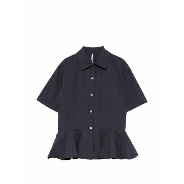 リビアナコンティ レディース プルオーバー トップス Peplum-hem short-sleeve shirt Blue