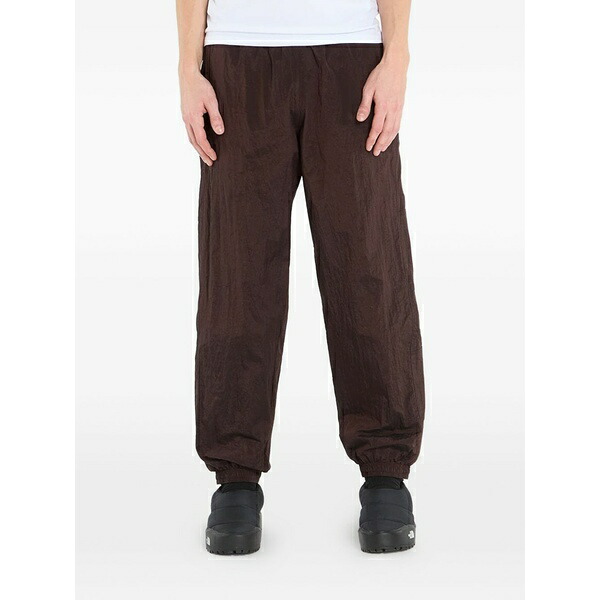 アディダス メンズ 心地好いズボン下 ボトムス Eqt logo-embroidered track pants Brown