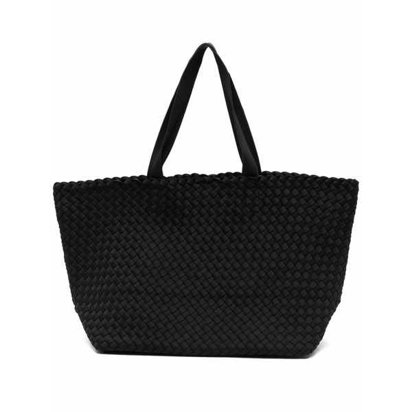 ナゲディ レディース トートバッグ バッグ Large como woven black tote bag Black|asty