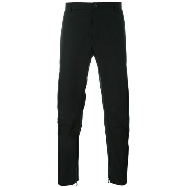 ランバン メンズ カジュアルパンツ ボトムス Tapered leg trousers Black|asty