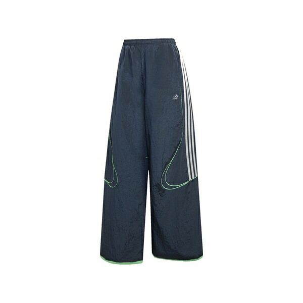 アディダス レディース 心地よいズボン下 ボトムス Stripe trousers Blue