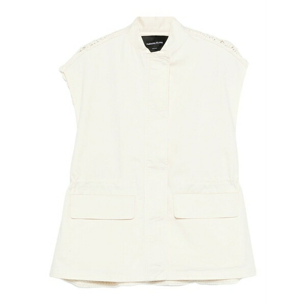 ファビアナ フィリッピ レディース 上衣＆上衣 アウター Crochet-panel waistcoat Neutrals