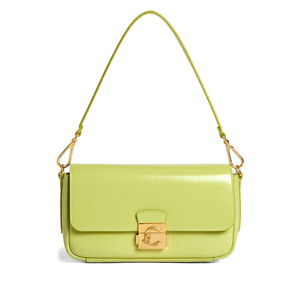 コチネレ レディース ショルダーバッグ 御徒面子 Medium c-me lock shoulder bag Green
