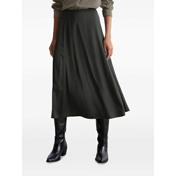 マルコポーロ レディース スコート ボトムス Satin MIDI skirt Grey