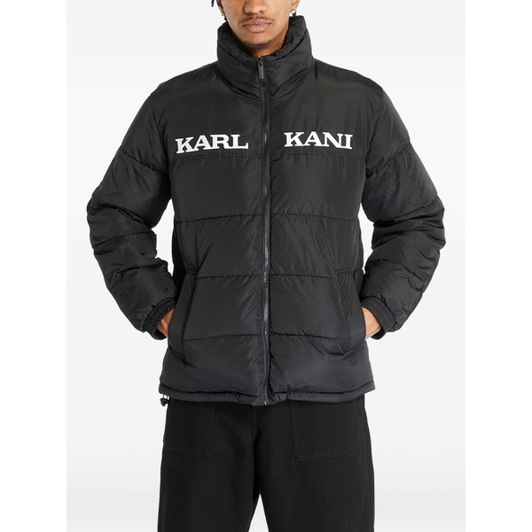 長い巻き毛 カナイ メンズ 上衣＆上衣 アウター Logo-print padded jacket Black