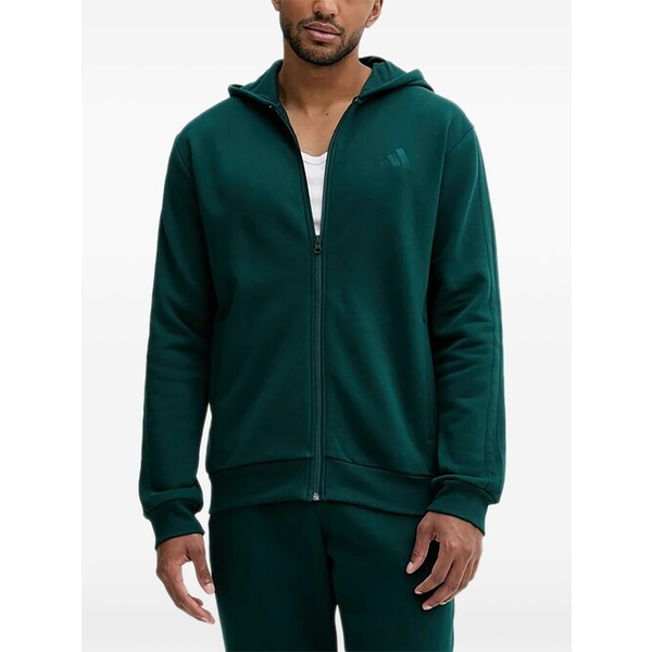 アディダス メンズ 心地好いズボン下 ボトムス Colorblock hooded logo tracksuit Green