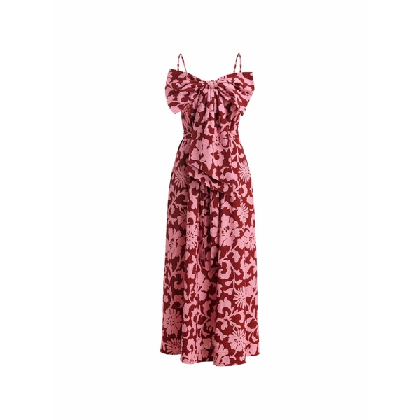 エッセンシャルアントワープ レディース 衣装 トップス Floral-print bow-detail dress Red
