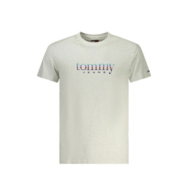 トミー ヒルフィガー メンズ ティーシャツ トップス Logo-print cotton t-shirt Grey