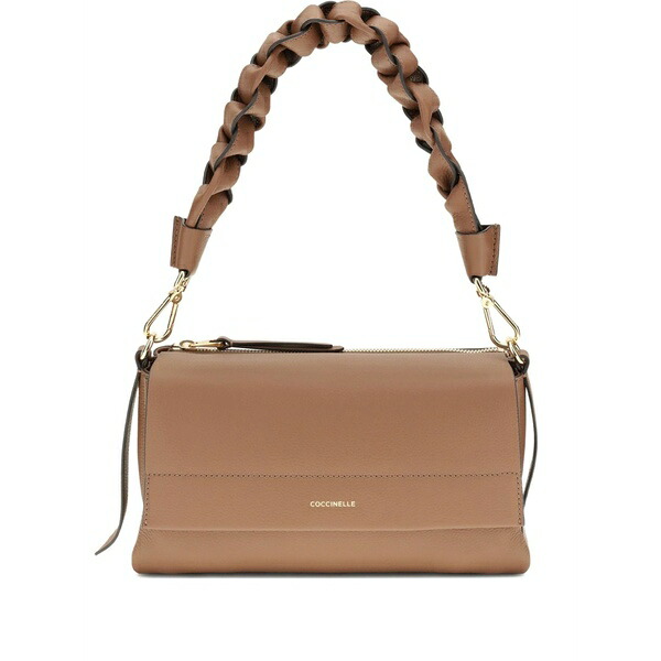 コチネレ レディース ショルダーバッグ 御徒面子 Boheme braided-handle calf-leather shoulder bag Brown