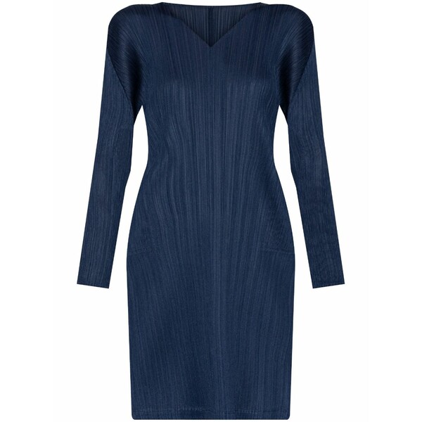 筋目 プリーズ イッセイ ミヤケ レディース 衣裳 トップス Pleated dress  Blue