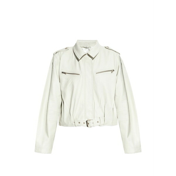ゲタス レディース 上衣＆上衣 アウター Belted epaulette jacket White