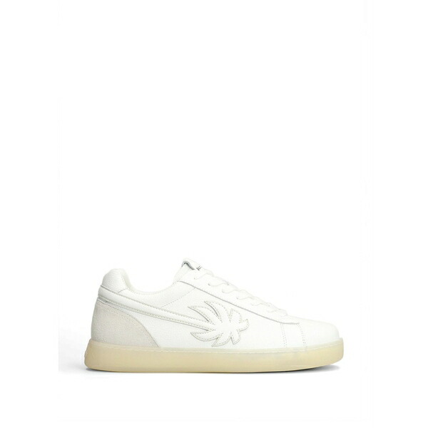 パーム・エンジェルス メンズ スニーカー シューズ Palm tennis lea tree-patch sneakers White