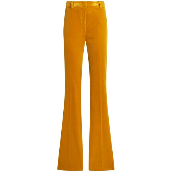 エトロ レディース 心地よいズボン下 ボトムス Velvet flared trousers Orange