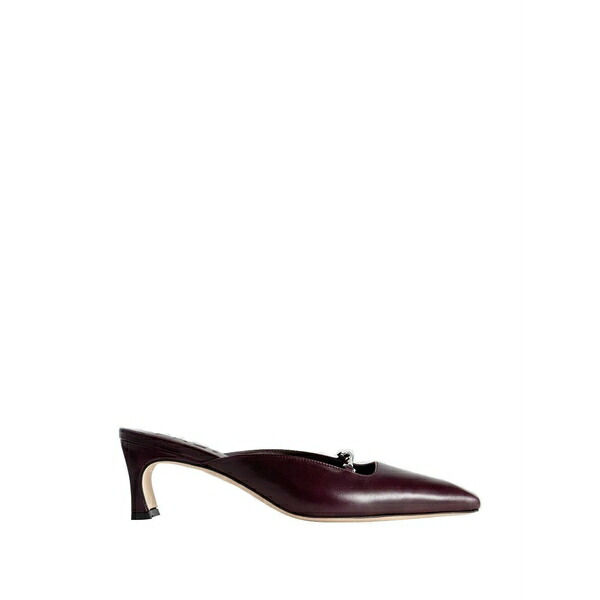 バイ毛皮 レディース サンダル シューズ Leda chain-detail mules Red