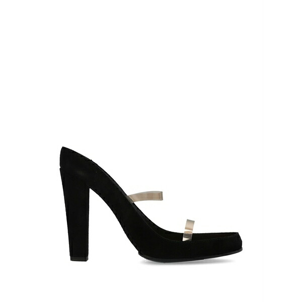 モスキーノ レディース サンダル シューズ Trompe-l\u0027oeil transparent-strap sandals Black