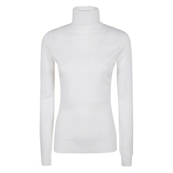 エリザベスフランキ レディース 編み物\u0026ティーシャツ アウター Roll-neck knit sweater White