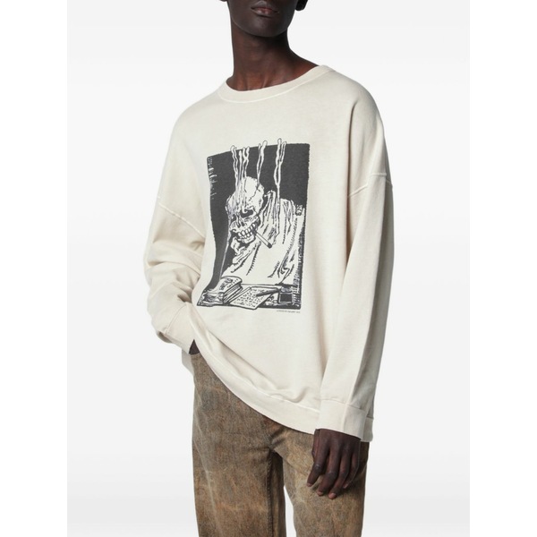 アワーレガシー メンズ パーカー・スウェットシャツ アウター Slack angry fan mail print sweatshirt Neutrals