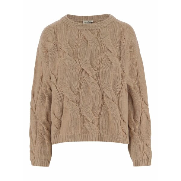 ブルーノマネッティ レディース 編み物\u0026スウェーター アウター Cable-knit crew-neck sweater Neutrals