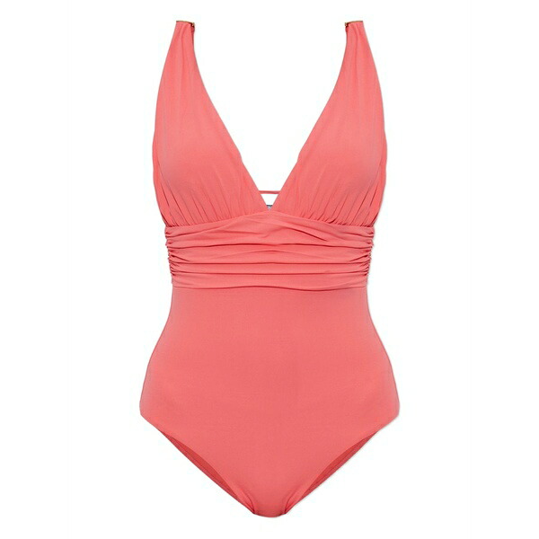 メリッサ オダバッシュ レディース 衣装 トップス Panarea ruched-detail swimsuit Pink