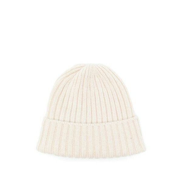 フェデーリ レディース 鳥打ち帽 付属物 Ribbed cashmere beanie Neutrals