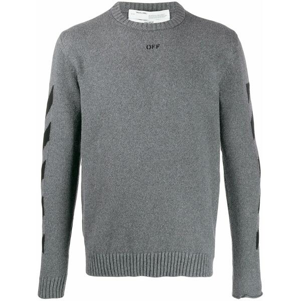 象牙色 メンズ 編み物\u0026スウェーター アウター Diag knitted jumper Grey