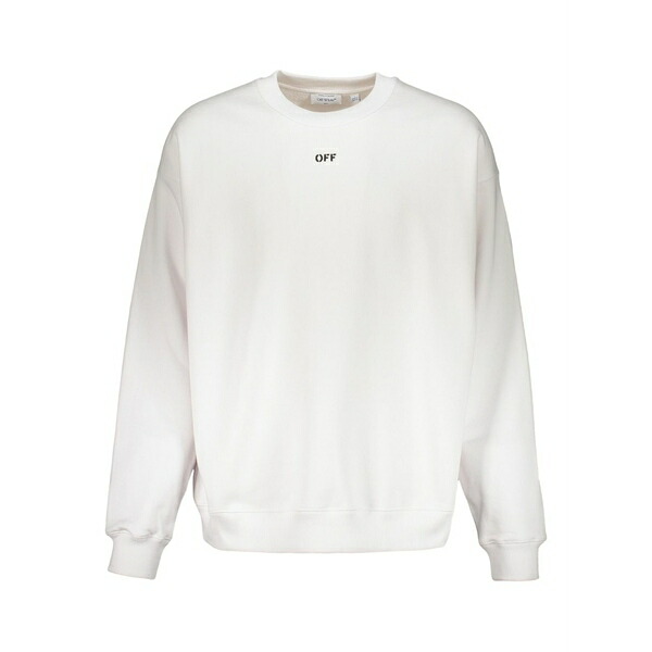象牙色 メンズ パーカー・スウェットシャツ アウター Long-sleeve print sweatshirt White