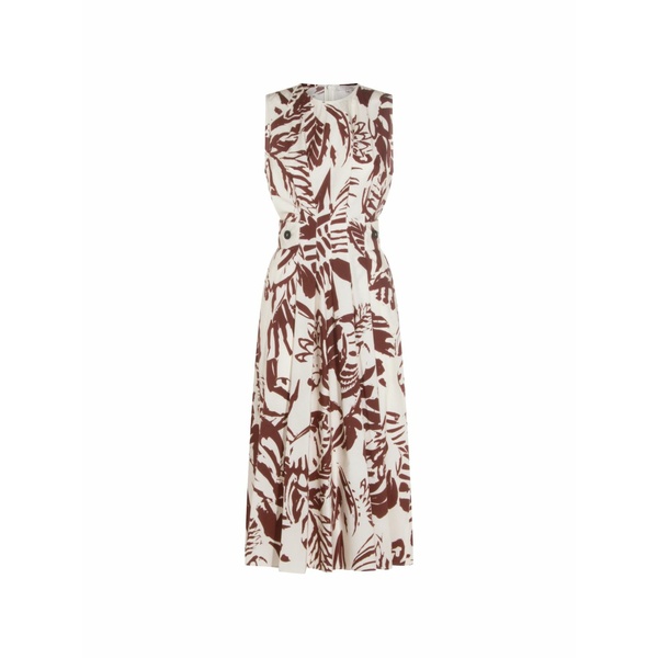 アントネリ レディース ワンピース トップス Floral-print midi dress Brown｜asty