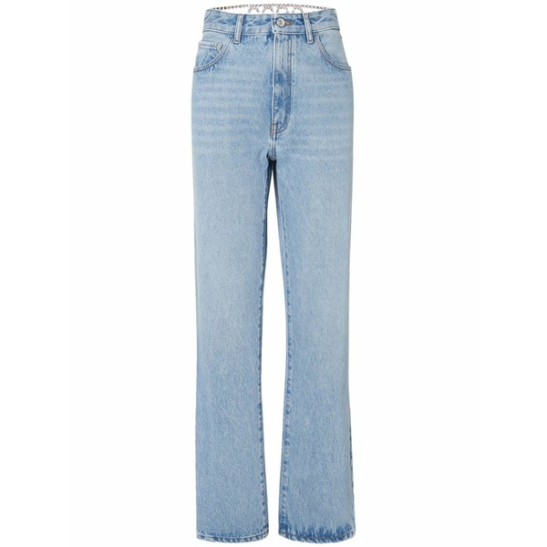 ジーシーディーエス レディース デニムパンツ ボトムス Chocker straight-leg jeans Blue|asty