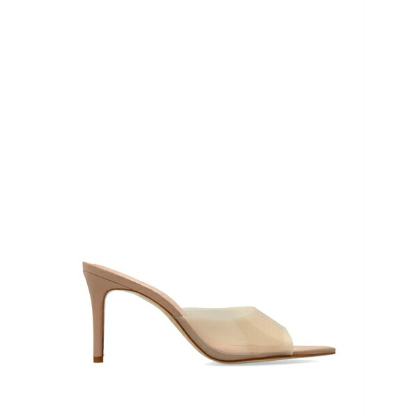 黒いこと スエードクロス 制作室 レディース サンダル シューズ Elle transparent-strap pointed-toe mules Neutrals