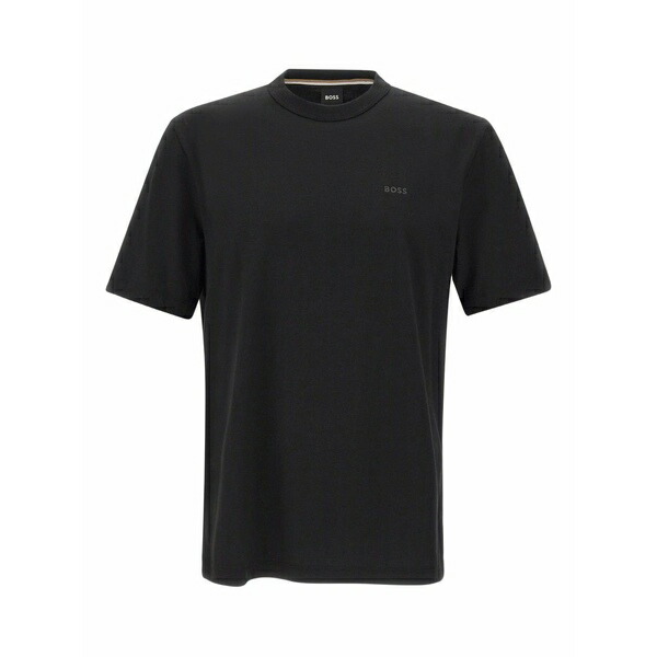 主任者 メンズ ティーシャツ トップス Logo-embroidered crew-neck t-shirt Black