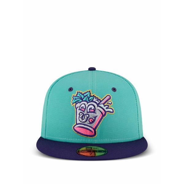 ニュー内鰓 メンズ 鳥打ち帽 付属物 59fifty louisville bats hat Green