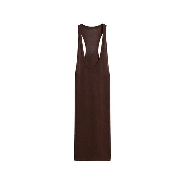 ルメール レディース 衣裳 トップス Racerback tank top mini dress Brown