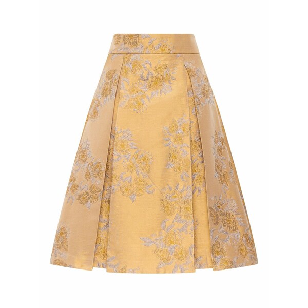 マリパルミ レディース スコート ボトムス Indian princess floral pleated mini skirt Gold