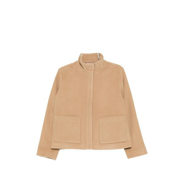 エイリーンフィッシャー レディース 上衣＆上衣 アウター Herringbone pocket jacket Brown