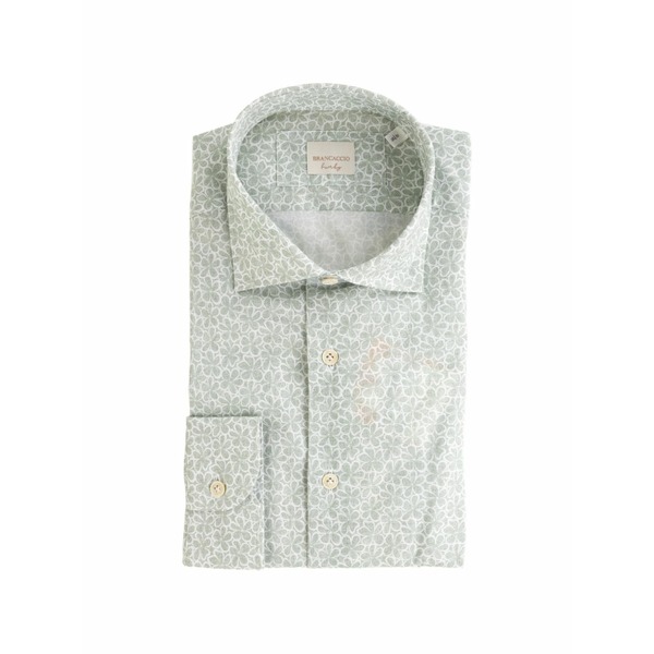 ブランカッチオ メンズ プルオーバー トップス Floral-print long-sleeve shirt Green