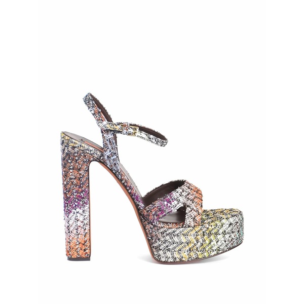 ミッソーニ レディース サンダル シューズ Chevron-knit sandals Silver