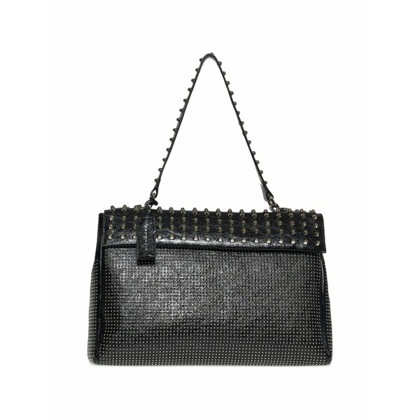 ジョン バージニアの州都 レディース トートバッグ 御徒面子 Studded tote bag Black