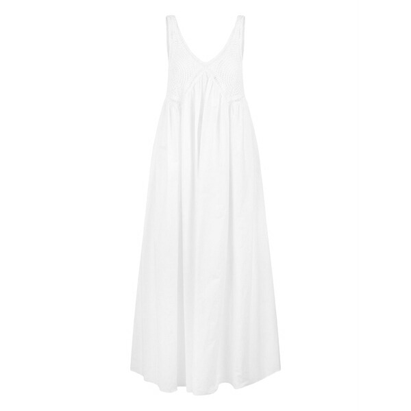 パロッシュ レディース ワンピース トップス Poplin maxi dress White｜asty