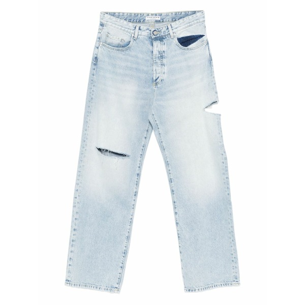 アイコン ジーンズ メンズ ジーンズズボン下 ボトムス Distressed faded jeans Blue