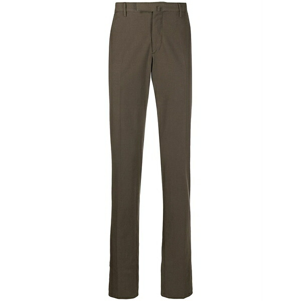 インコテックス メンズ 心地好いズボン下 ボトムス Tailored straight leg trousers Brown