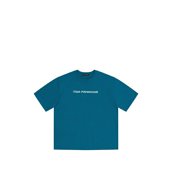 ゴーシャ ラブチンスキー メンズ ティーシャツ トップス Logo-print oversized t-shirt Blue
