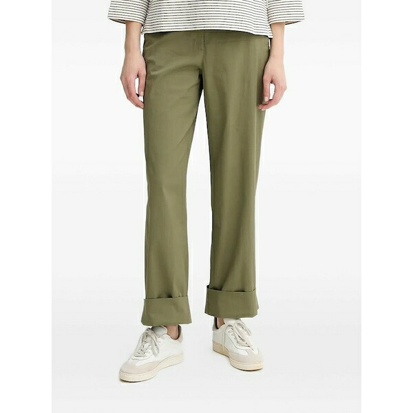 マルコポーロ レディース 心地好いズボン下 ボトムス Straight trousers Green