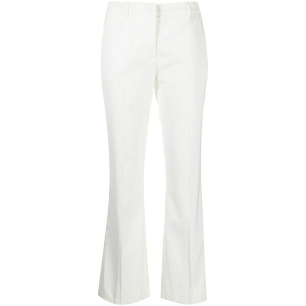 PTトリノ レディース 心地好いズボン下 ボトムス Flared tailored trousers White