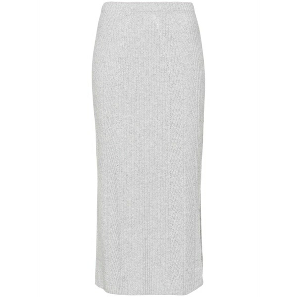 ツイン書き割り レディース スコート ボトムス Lurex ribbed-knit skirt Grey