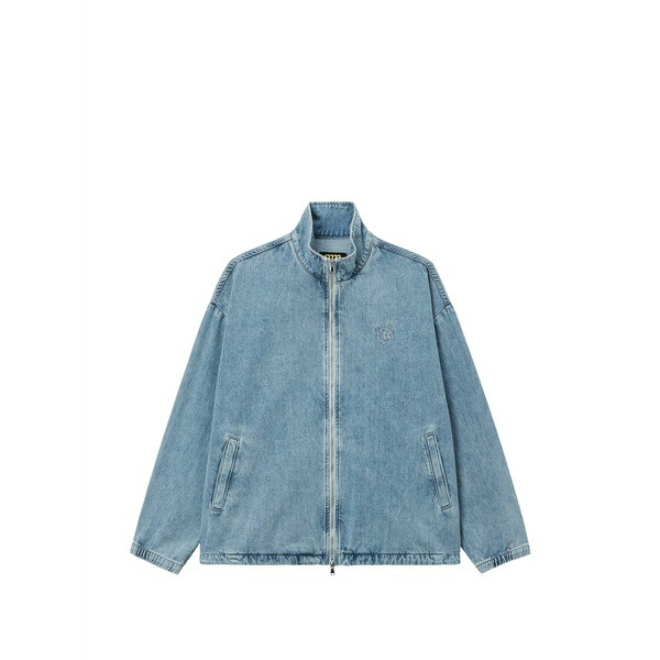 ミニクリーム レディース ジャケット&ブルゾン アウター Zip-up denim jacket Blue|asty