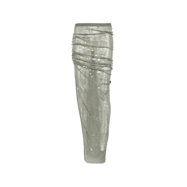 リックオウエンスリリーズ レディース スコート ボトムス Eva sequin embellished maxi skirt Green