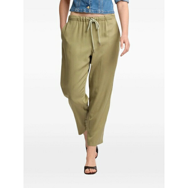コッカ レディース 心地よいズボン下 ボトムス Bernadet drawstring trousers Green