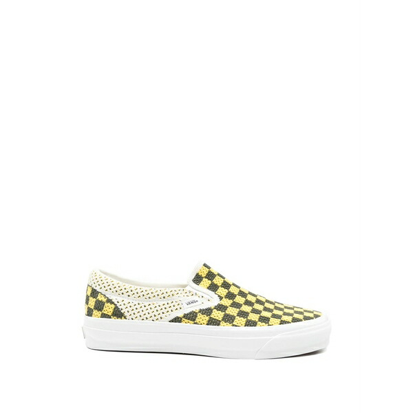 バンズ メンズ スニーカー シューズ Checkerboard-pattern slip-on sneakers Black